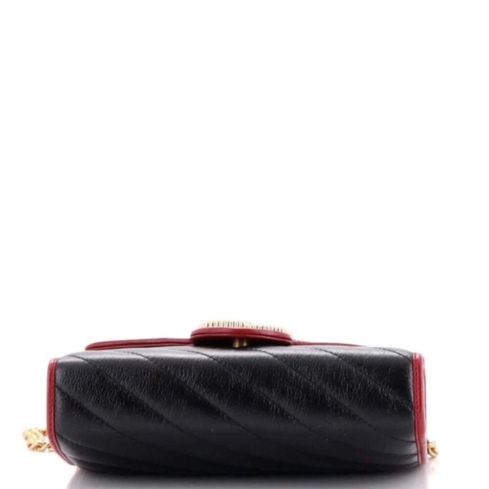 Gucci GG Marmont Chain Wallet Diagonal Quilted Leather Mini reb-758-091725 - Picture 4 of 6